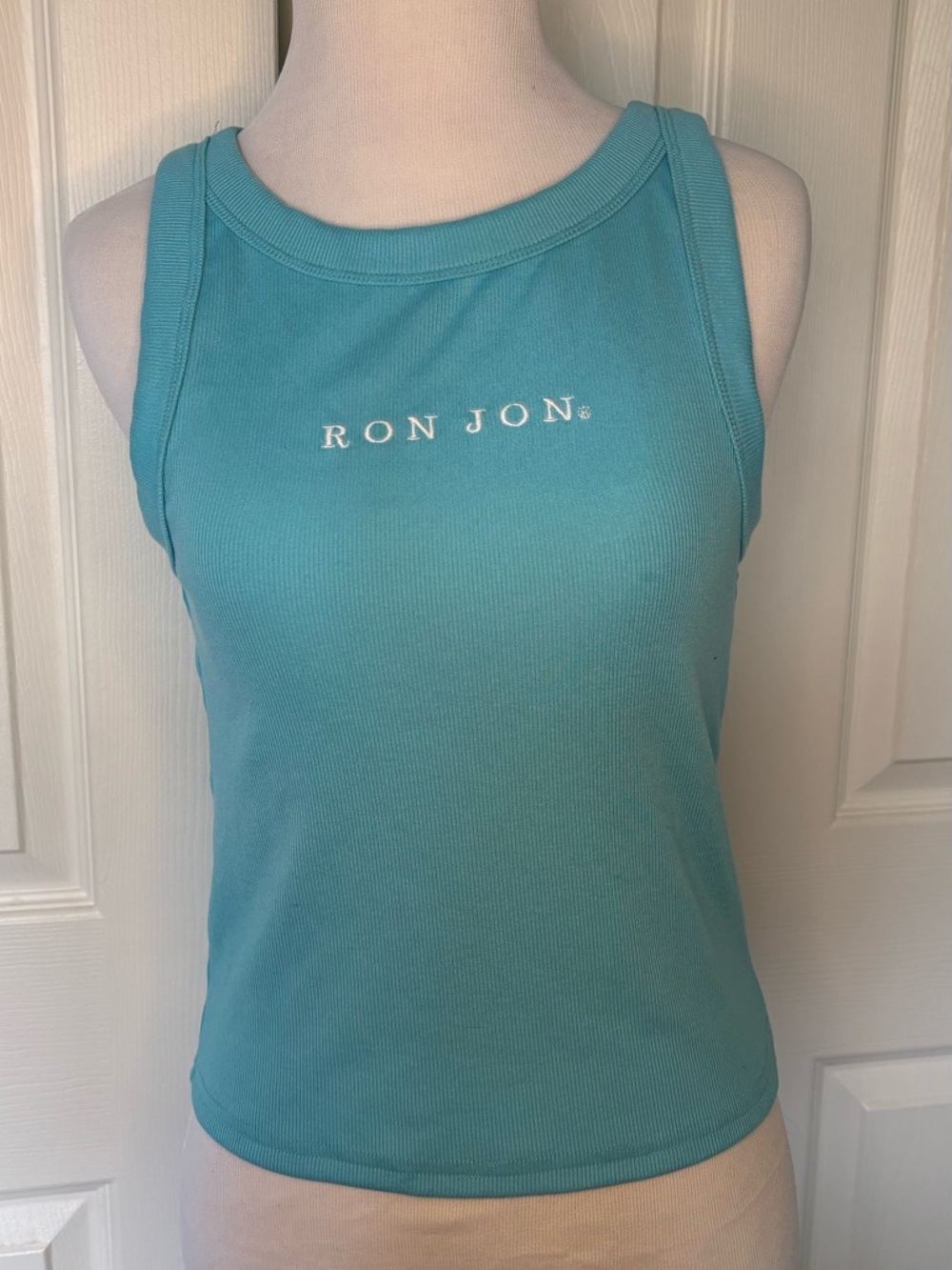 Ron Jon Turquoise Ribbed Scoop Neck Tank